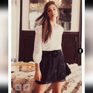Chaser beaded star flouncy NEW black mini skirt party fancy